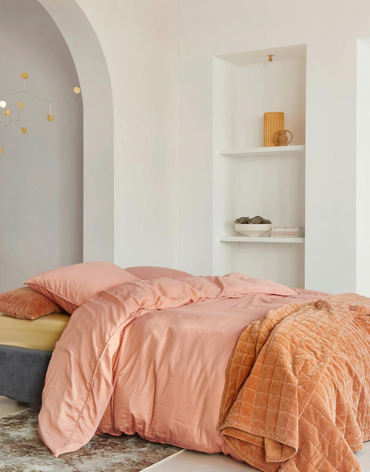BETTWÄSCHE MINTE Satin 135/200 cm  - Terracotta, Basics, Textil (135/200cm) - Essenza