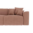 ECKSOFA in Lederlook Taupe  - Taupe/Chromfarben, KONVENTIONELL, Kunststoff/Textil (195/293cm) - Carryhome