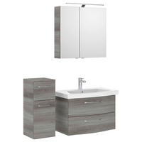 BADEZIMMER 4-teilig  in 112 cm  - Chromfarben/Graphitfarben, KONVENTIONELL, Glas/Keramik (112cm) - Pelipal