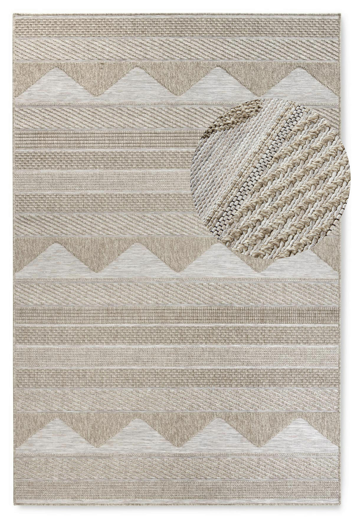 OUTDOORTEPPICH 115/170 cm Kollektion 1836 Hellbraun  - Hellbraun, Design, Kunststoff/Textil (115/170cm) - Villeroy & Boch