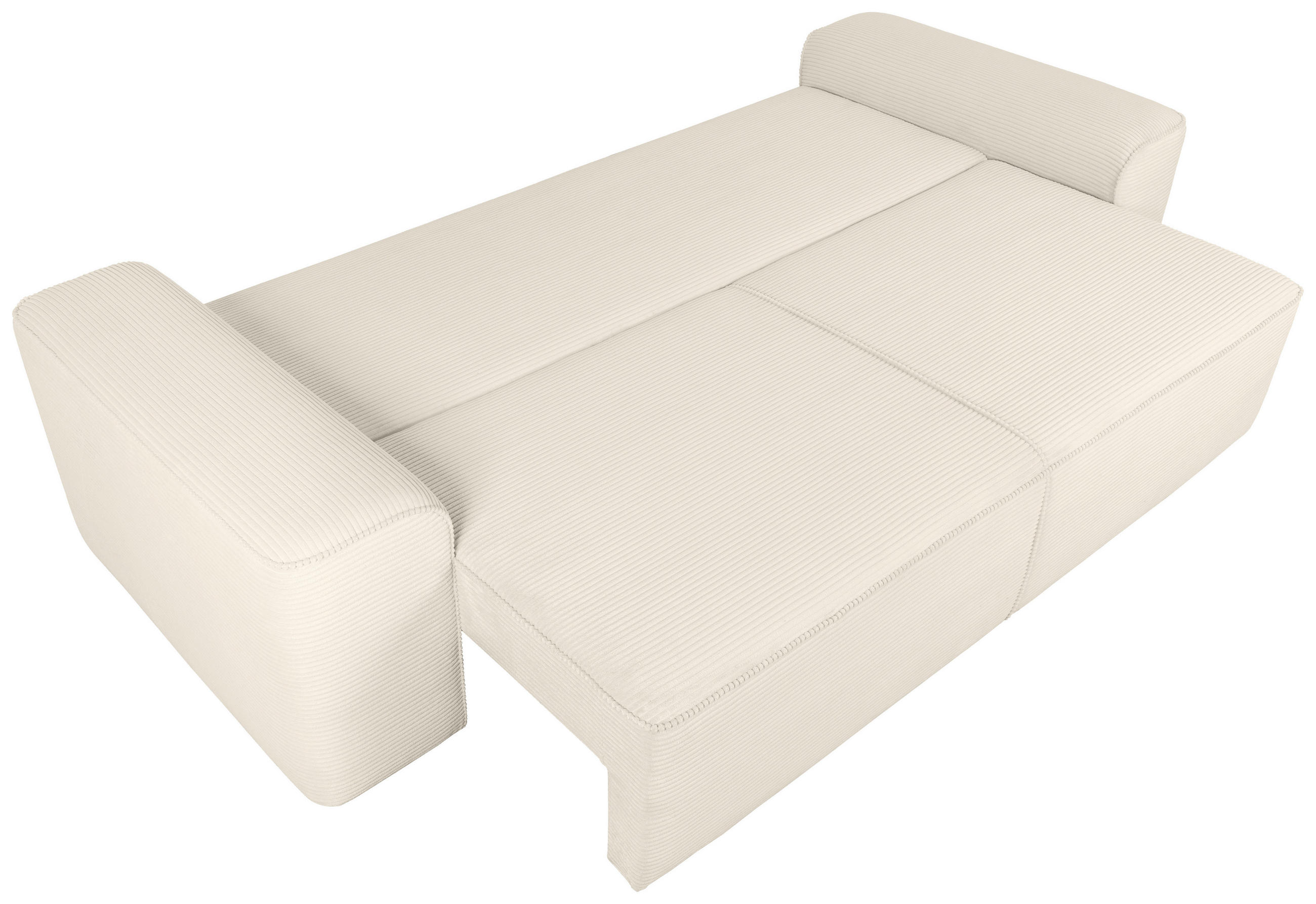 Thumbnail - Xora Schlafsofa, Creme, Textil, 3-Sitzer, Füllung: Silikon, Schaumstoffflocken,Silikon, Schaumstoffflocken, 261x95x108 c...