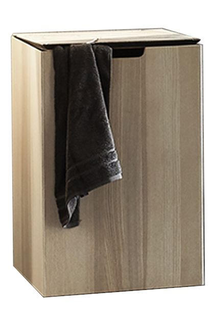 WÄSCHEKORB - Eschefarben, Holz/Textil (42/63,5/42cm) - Valdera