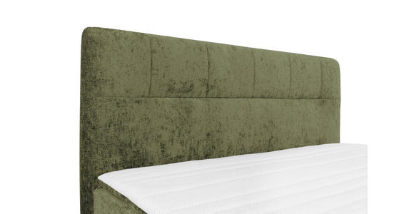 BOXSPRINGBETT 180/200 cm,  in Grün, Topper, H3 + H3 = fest  - Schwarz/Grün, Design, Textil/Metall (180/200cm) - Esposa