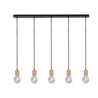 VISEČA SVETILKA  Spinny   10/9/115 cm        60 W E27 - črna/naravne barve, Natur, kovina/les (10/9/115cm)