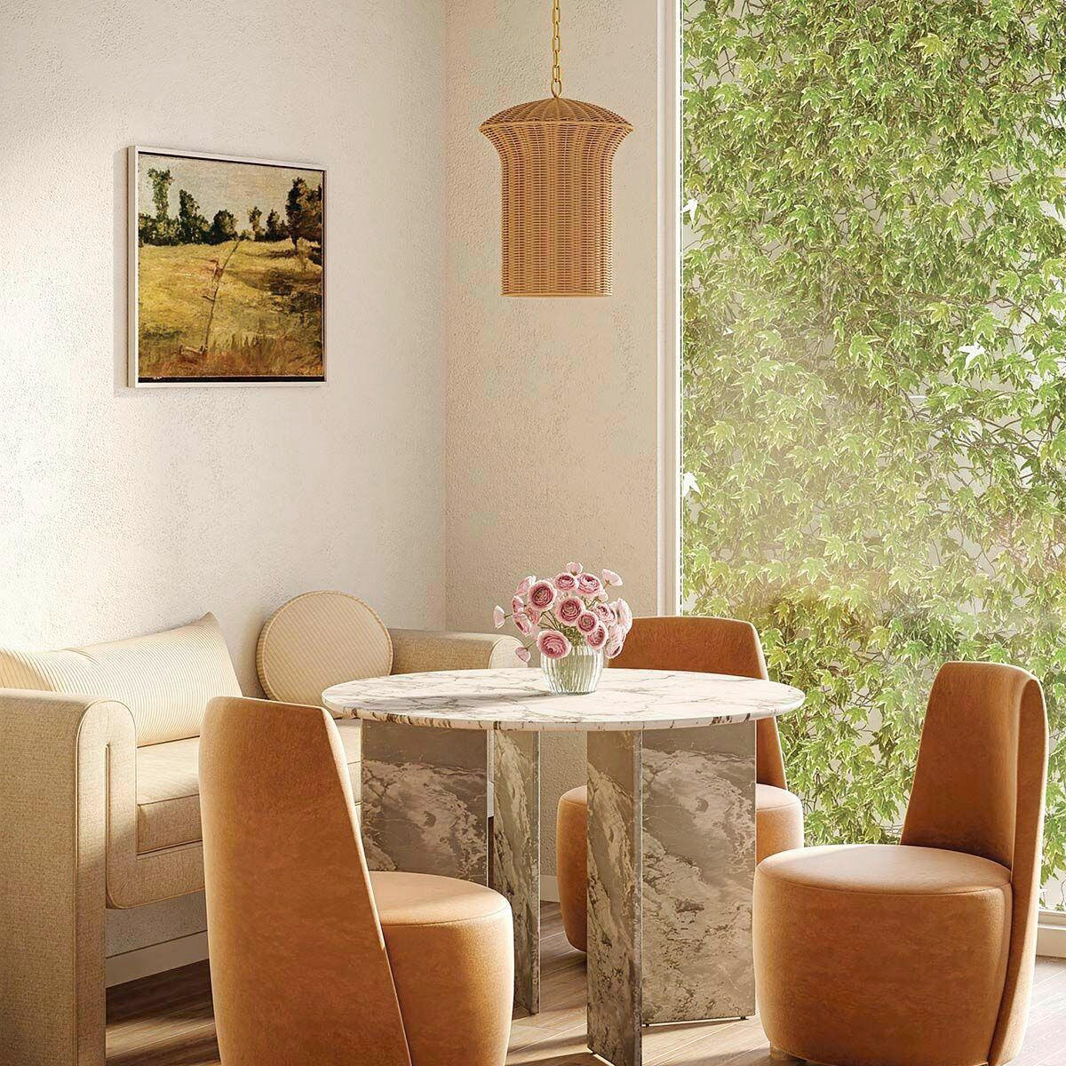HÄNGELEUCHTE Alora Mood 40,6/28,5 cm  - Goldfarben, Design, Holz/Metall (40,6/28,5cm) - Elstead Lighting