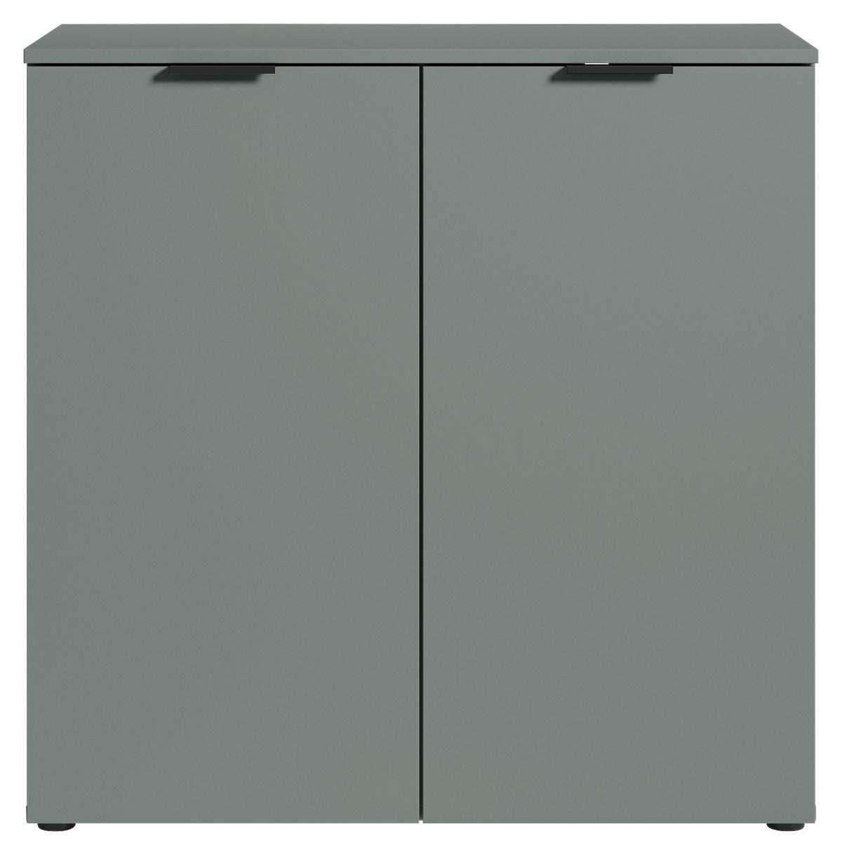 KOMODA  90/90/40 cm  žalfijazelena  - žalfijazelena/crna, Osnovno, pločasti materijal/plastika (90/90/40cm) - Xora