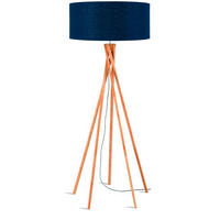 STEHLEUCHTE 60/60/160 cm    - Blau/Naturfarben, Trend (60/60/160cm) - Good & Mojo