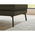 ECKSOFA  in Flachgewebe Dunkelgrün  255-365/175-224 cm  - Dunkelgrün/Schwarz, Design, Textil/Metall (255-365/175-224cm) - Dieter Knoll