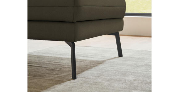 ECKSOFA  in Flachgewebe Dunkelgrün  255-365/175-224 cm  - Dunkelgrün/Schwarz, Design, Textil/Metall (255-365/175-224cm) - Dieter Knoll