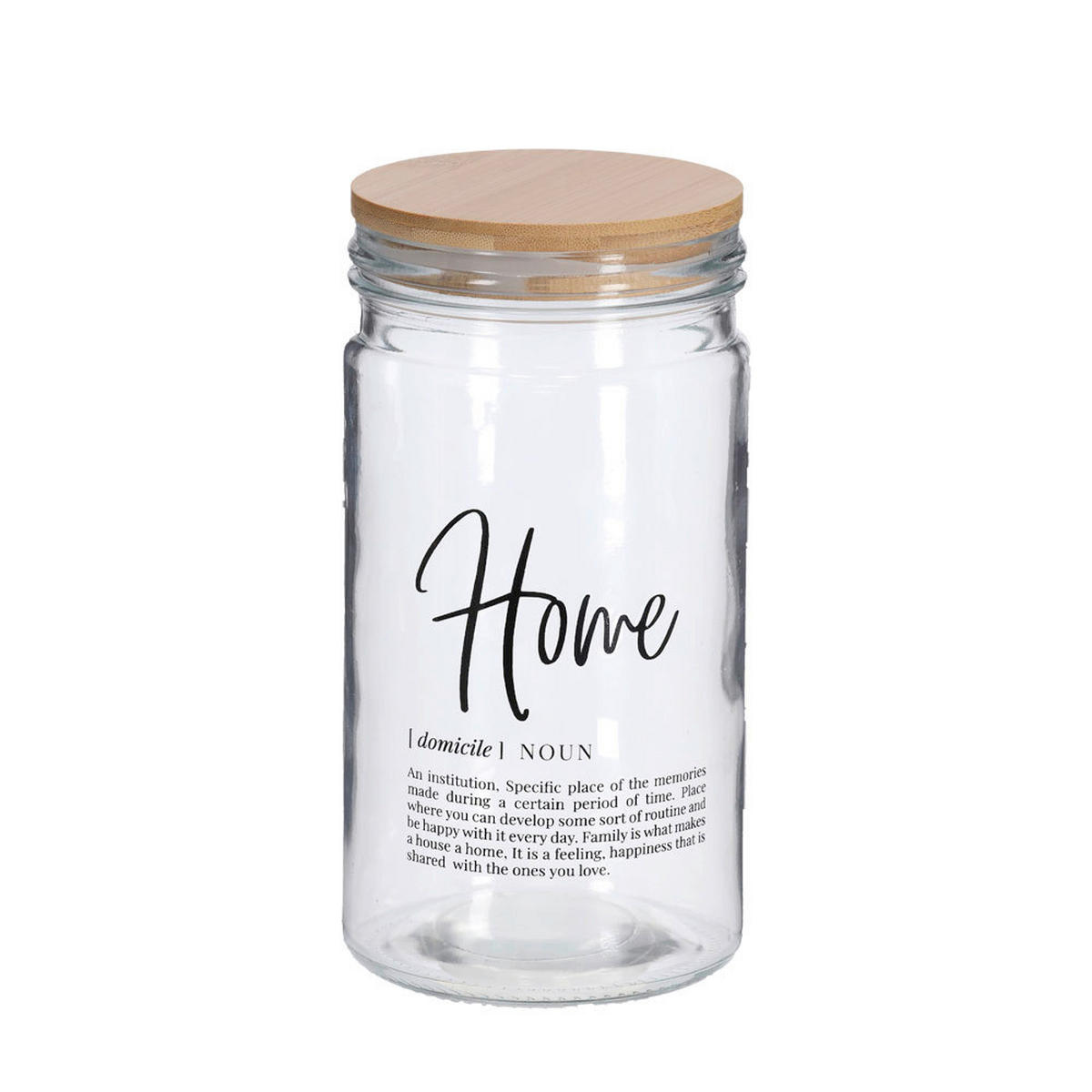 VORRATSGLAS  - Transparent/Naturfarben, Basics, Glas/Holz (10/10/19,5cm) - Zeller Present