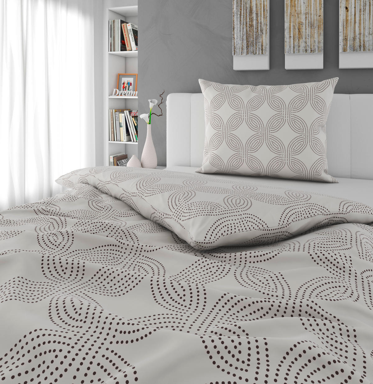 BETTWÄSCHE Satin 140/200 cm  - Multicolor/Weiß, Design, Textil (140/200cm) - Novel