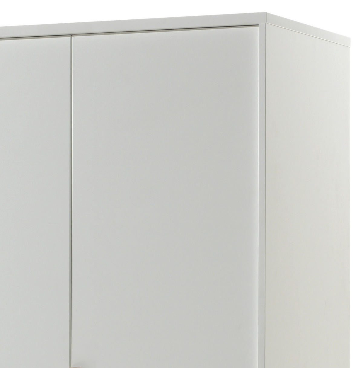 DREHTÜRENSCHRANK 3-türig Weiß  - Buchefarben/Weiß, MODERN, Holz/Holzwerkstoff (145,6/195,2/56cm) - MID.YOU