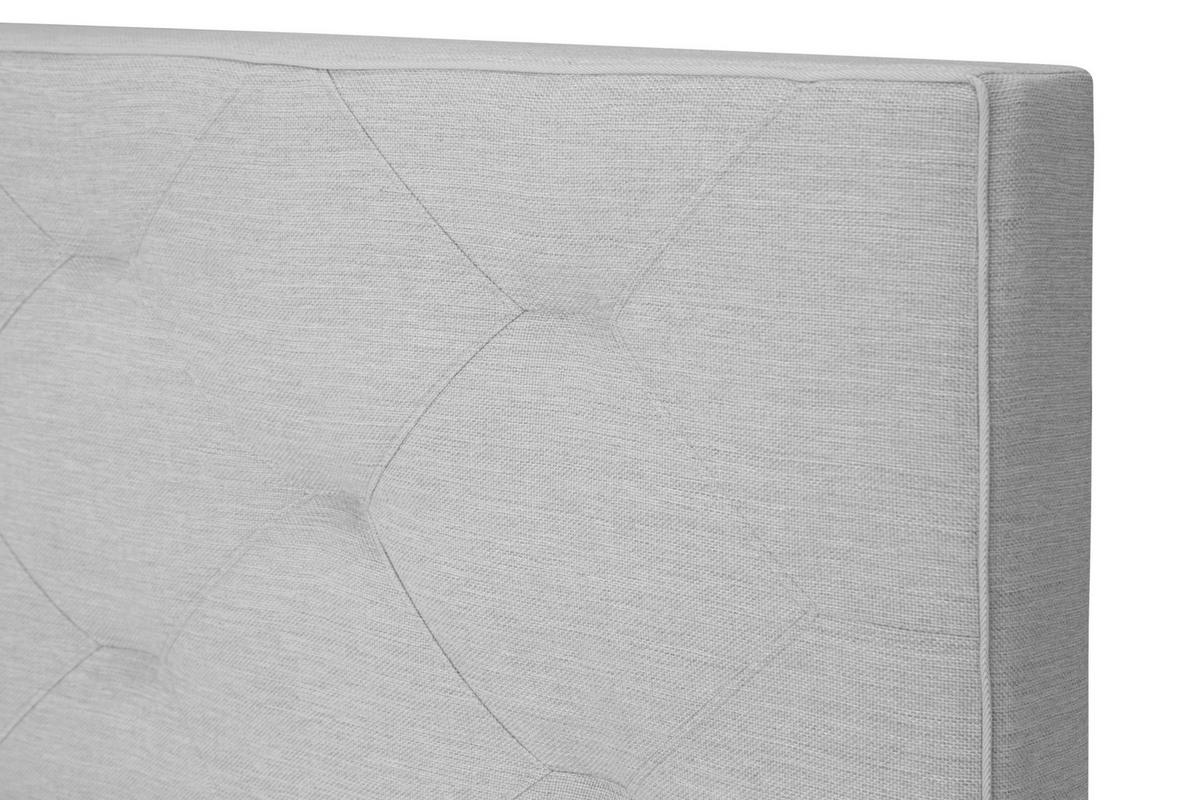 BOXSPRINGBETT 160/200 cm  in Hellgrau  - Hellgrau/Alufarben, KONVENTIONELL, Textil/Metall (160/200cm) - Welnova