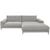 ECKSOFA  in Feincord Hellgrau  293/207 cm  - Hellgrau/Schwarz, Design, Textil/Metall (293/207cm) - Dieter Knoll