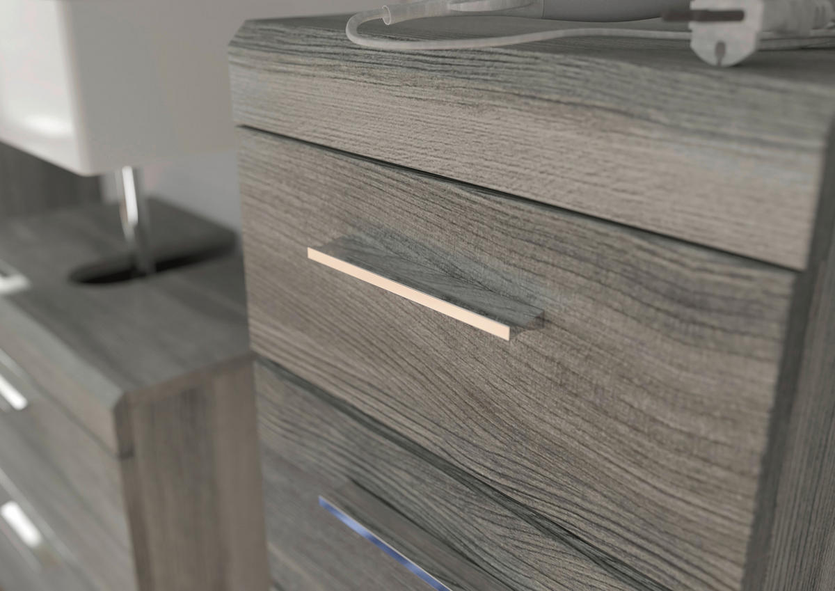 UNTERSCHRANK 37/88/31 cm   - Silberfarben/Silbereichenfarben, MODERN, Holzwerkstoff (37/88/31cm) - MID.YOU