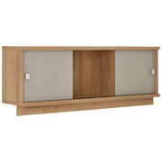 HÄNGEELEMENT in Eichefarben, Sandfarben - Sandfarben/Eichefarben, KONVENTIONELL, Glas/Holzwerkstoff (150/53,9/33cm) - Voleo