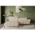 ECKSOFA Beige Flachgewebe Rücken echt, Kopfteilverstellung, Sitztiefenverstellung  - Beige/Schwarz, KONVENTIONELL, Textil/Metall (175/272cm) - Carryhome