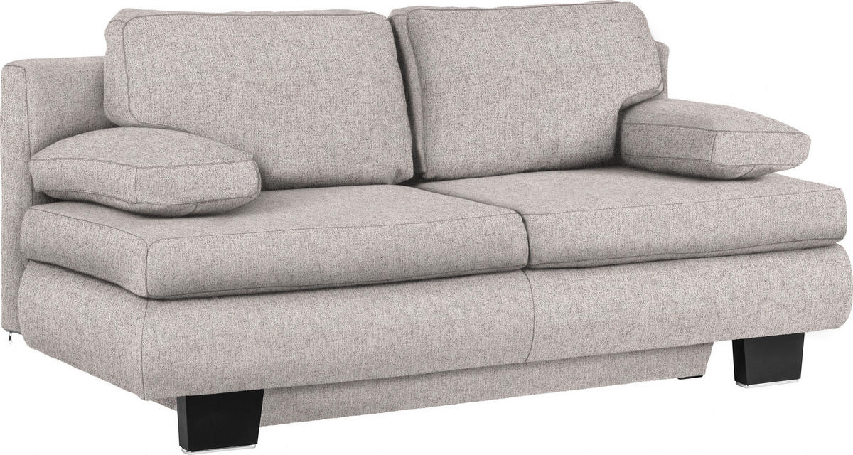 SCHLAFSOFA in Textil Hellgrau  - Wengefarben/Hellgrau, Konventionell, Holz/Textil (203/94/100cm) - Novel