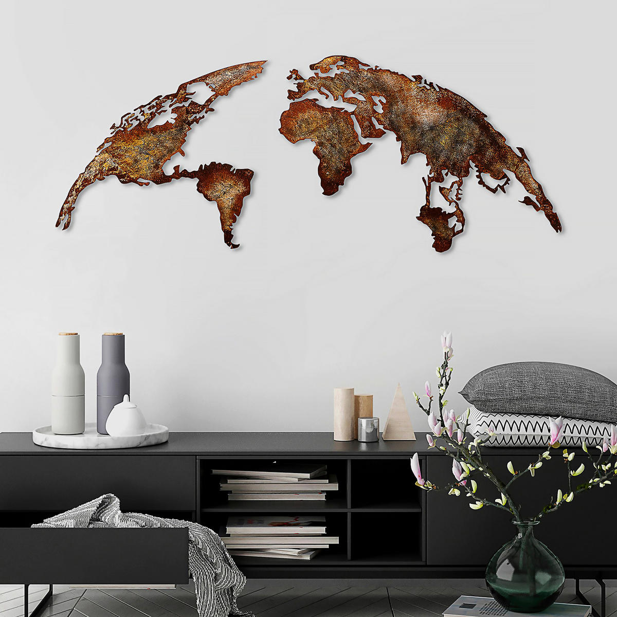 METALLBILD  - Multicolor, Basics, Metall (59/150cm)