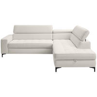 ECKSOFA  in Struktur Hellgrau  251/203 cm  - Hellgrau/Schwarz, Design, Textil/Metall (251/203cm) - MID.YOU