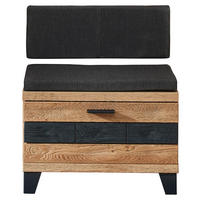 GARDEROBENBANK  in 70/79/38 cm  - Eichefarben/Dunkelgrau, Natur, Holz/Holzwerkstoff (70/79/38cm) - Linea Natura