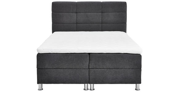 BOXBETT 180/200 cm  in Anthrazit  - Chromfarben/Anthrazit, KONVENTIONELL, Textil/Metall (180/200cm) - Carryhome