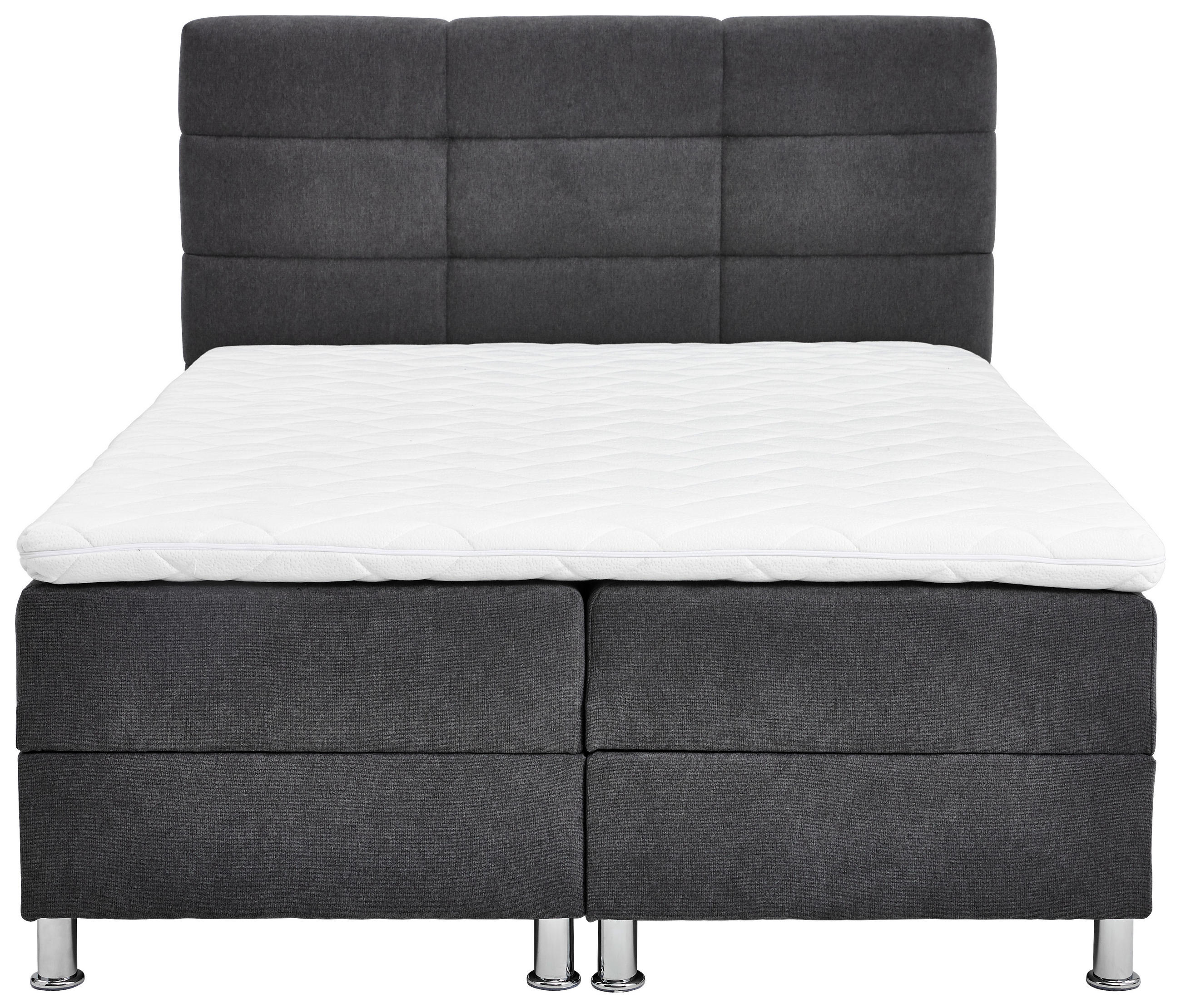 Thumbnail - Carryhome Boxbett, Anthrazit, Textil, H2, 7-Zonen, Höhe ca. 20 cm, 180x200 cm, Topper durchgehend, in verschiedenen Größ...