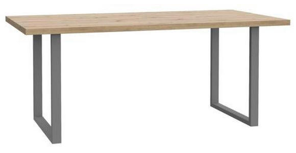 ESSTISCH in Metall, Holzwerkstoff 180/90/74 cm  - Eichefarben/Grau, Design, Holzwerkstoff/Metall (180/90/74cm) - Hom`in