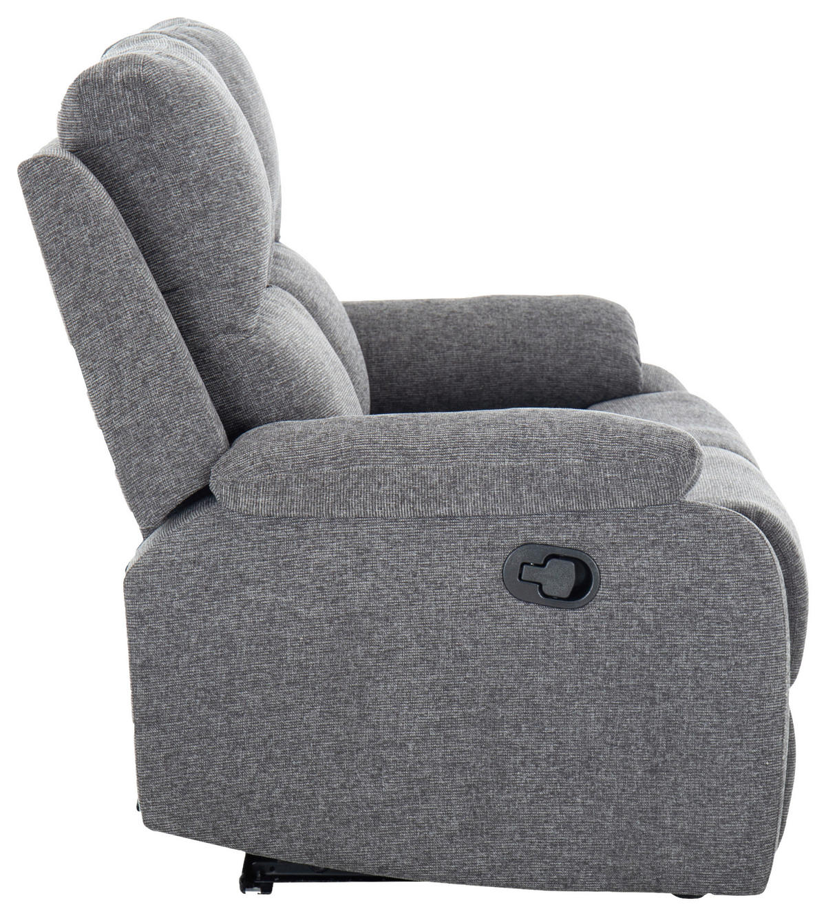 SITZGARNITUR VERONA Leinenoptik Dunkelgrau  - Dunkelgrau/Schwarz, Design, Kunststoff/Textil (84,5/133,5/100,5/92cm) - Livetastic