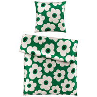 BETTWÄSCHE Satin 135/200 cm  - Grün, Textil (135/200cm) - Bio:Vio