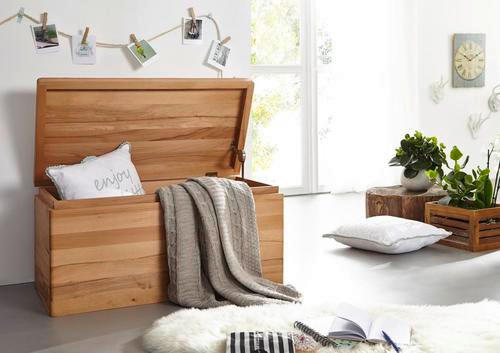 CUFĂR in lemn 80/40/40 cm  - culoare lemn fag, Design, lemn (80/40/40cm) - Livetastic