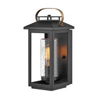 AUSSENWANDLEUCHTE - Schwarz, Konventionell, Glas/Kunststoff (16,5/17,6/35,5cm) - Elstead Lighting