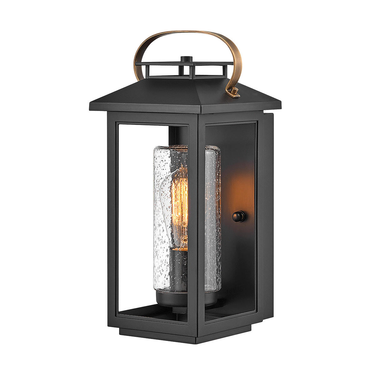 AUSSENWANDLEUCHTE - Schwarz, Konventionell, Glas/Kunststoff (16,5/17,6/35,5cm) - Elstead Lighting