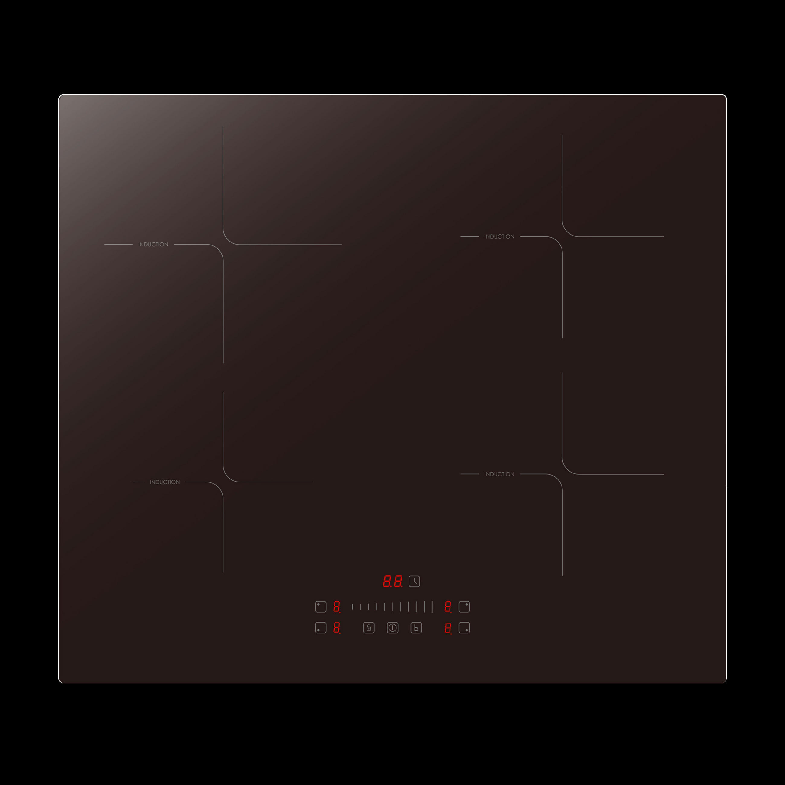 INDUKTIONSKOCHFELD  - Schwarz, Basics, Glas (59/6.2/52cm) - PKM