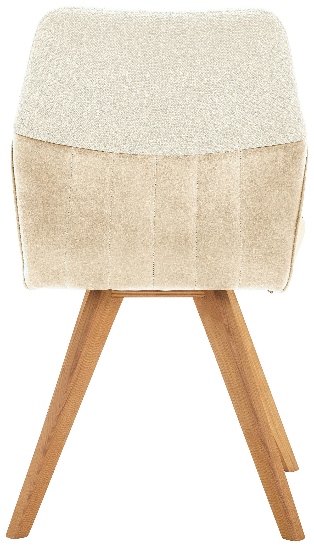 STUHL  in Lederlook, Webstoff  - Wildeiche/Beige, Konventionell, Holz/Textil (49,5/87/62,5cm) - Valdera