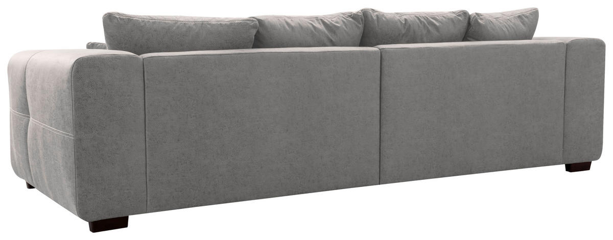 BIGSOFA Flachgewebe Hellgrau  - Beige/Hellgrau, KONVENTIONELL, Holz/Textil (287/69/108cm) - Cantus