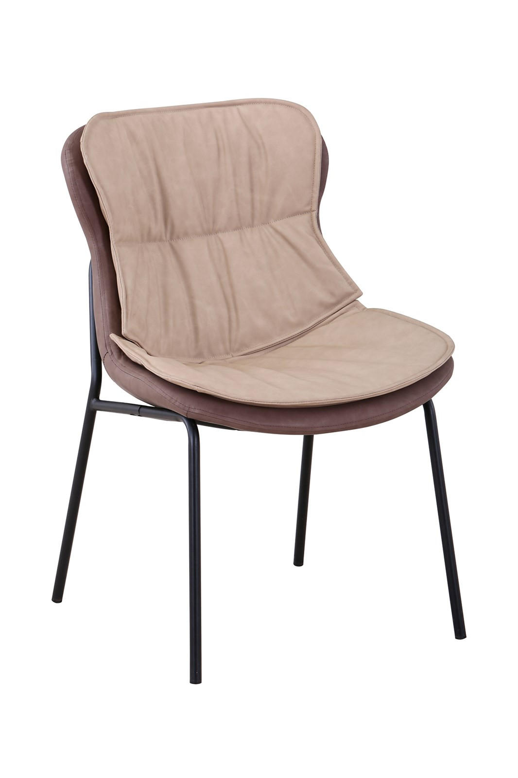 STUHL - Hellbraun/Beige, Design, Textil (54/84/64cm) - Kayoom