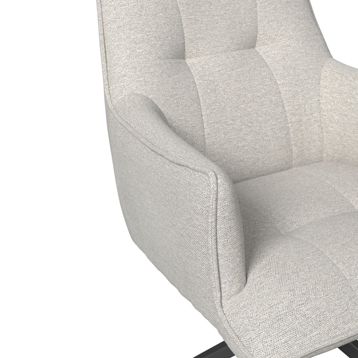 GARTENSTUHL Eisen Sandfarben, Dunkelgrau  - Sandfarben/Dunkelgrau, MODERN, Textil/Metall (58/87/64cm) - Ambia Garden