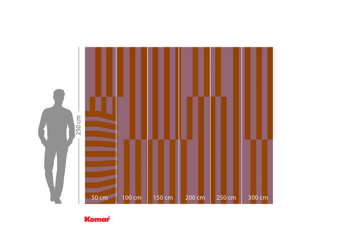 VLIESTAPETE MAXIMAL MINIMALISM  - Orange/Rosa, LIFESTYLE (300/250cm) - Komar