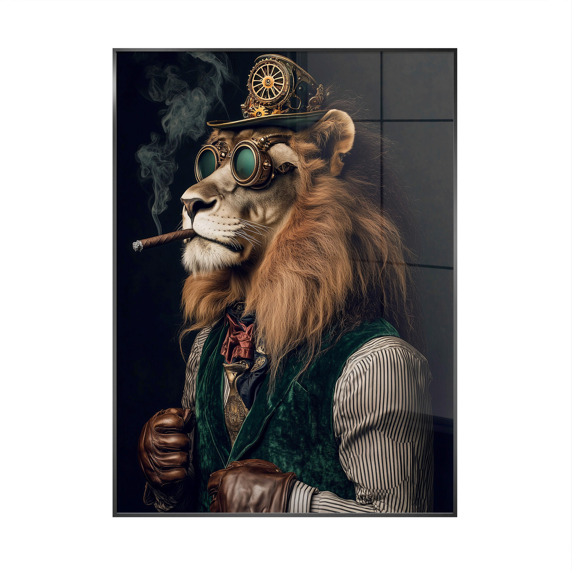 GLASBILD 80/120 cm  - Multicolor, Basics, Glas/Holz (80/120cm)