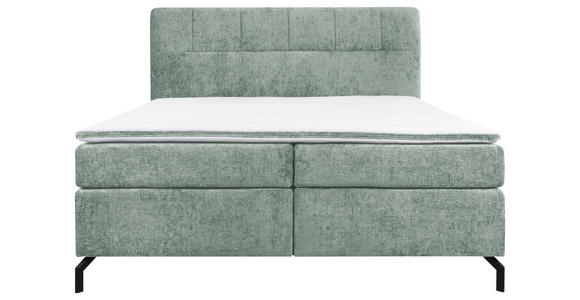 BOXSPRINGBETT 180/200 cm in Mintgrün - Schwarz/Mintgrün, Design, Textil/Metall (180/200cm) - Esposa