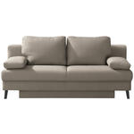 SCHLAFSOFA  in Cord Hellbraun  - Hellbraun/Schwarz, MODERN, Textil/Metall (194/91/90cm) - Novel