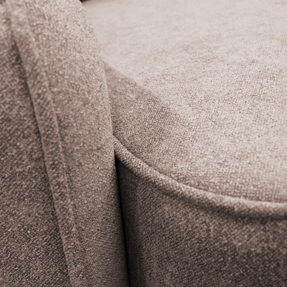 ECKSOFA in Struktur, Bouclé Rosa  - Schwarz/Rosa, Design, Kunststoff/Textil (143/209cm) - MID.YOU