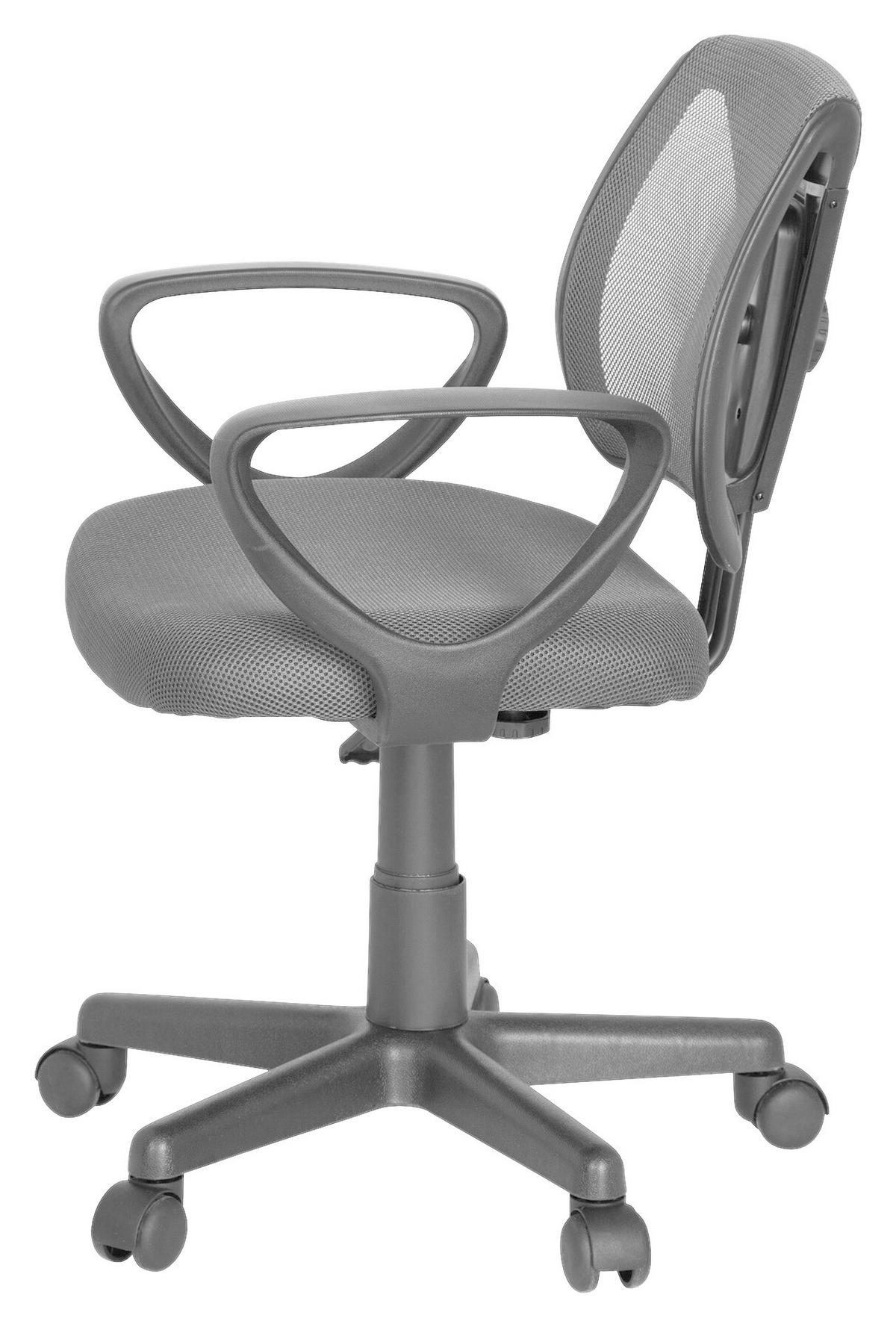 JUGENDDREHSTUHL Grau  - Grau, Basics, Kunststoff (58/75-92/45cm) - MID.YOU