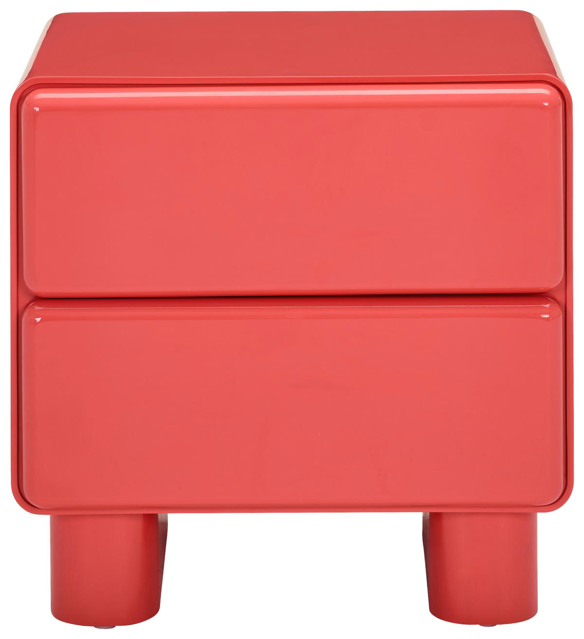 NACHTSCHRANK 56,5/56,5/42,5 cm  - Hellrot, Design, Holzwerkstoff (56,5/56,5/42,5cm) - Novel