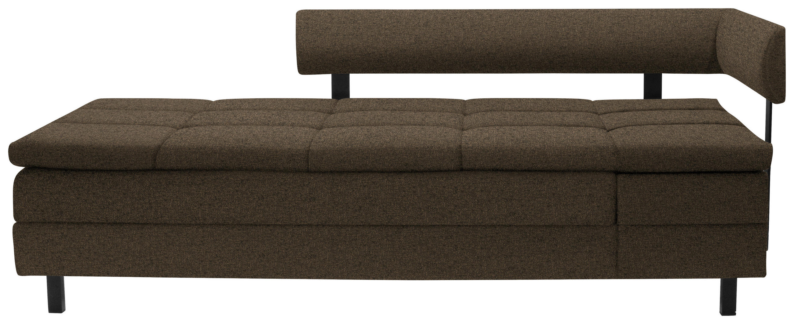 LIEGE  in Flachgewebe Braun, Grün  - Schwarz/Braun, MODERN, Textil/Metall (208/77/98cm) - Joka