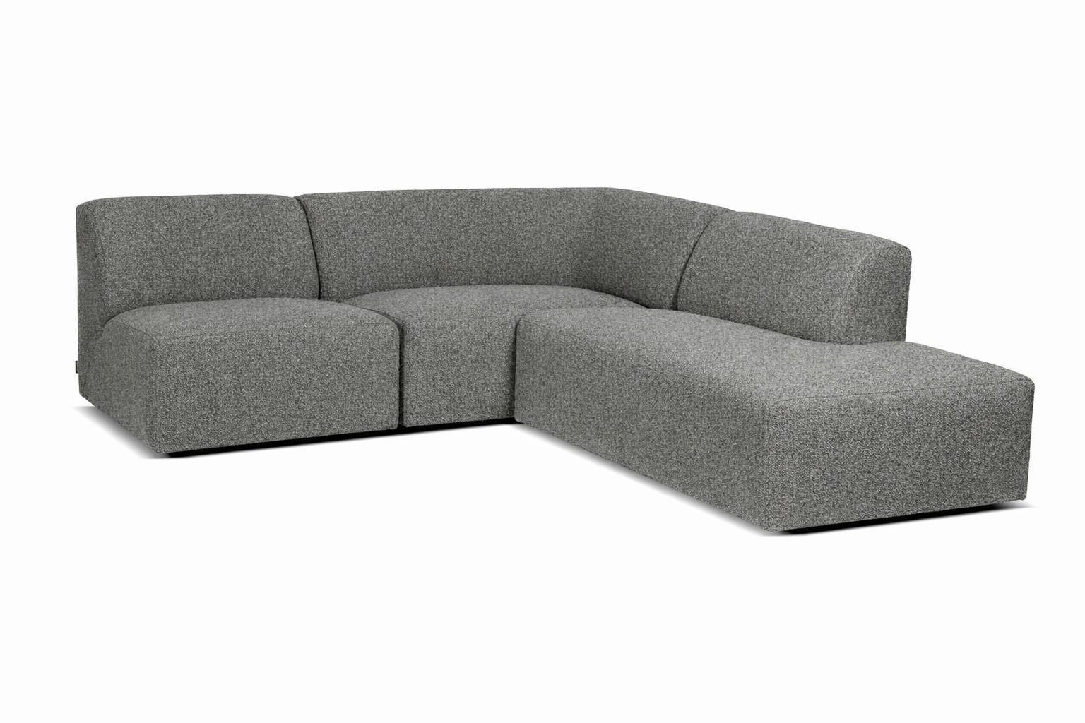 ECKSOFA Hector in Grau  214/232 cm  - Schwarz/Grau, Design, Textil (214/232cm) - Livetastic