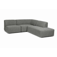 ECKSOFA Hector in Grau  214/232 cm  - Schwarz/Grau, Design, Textil (214/232cm) - Livetastic