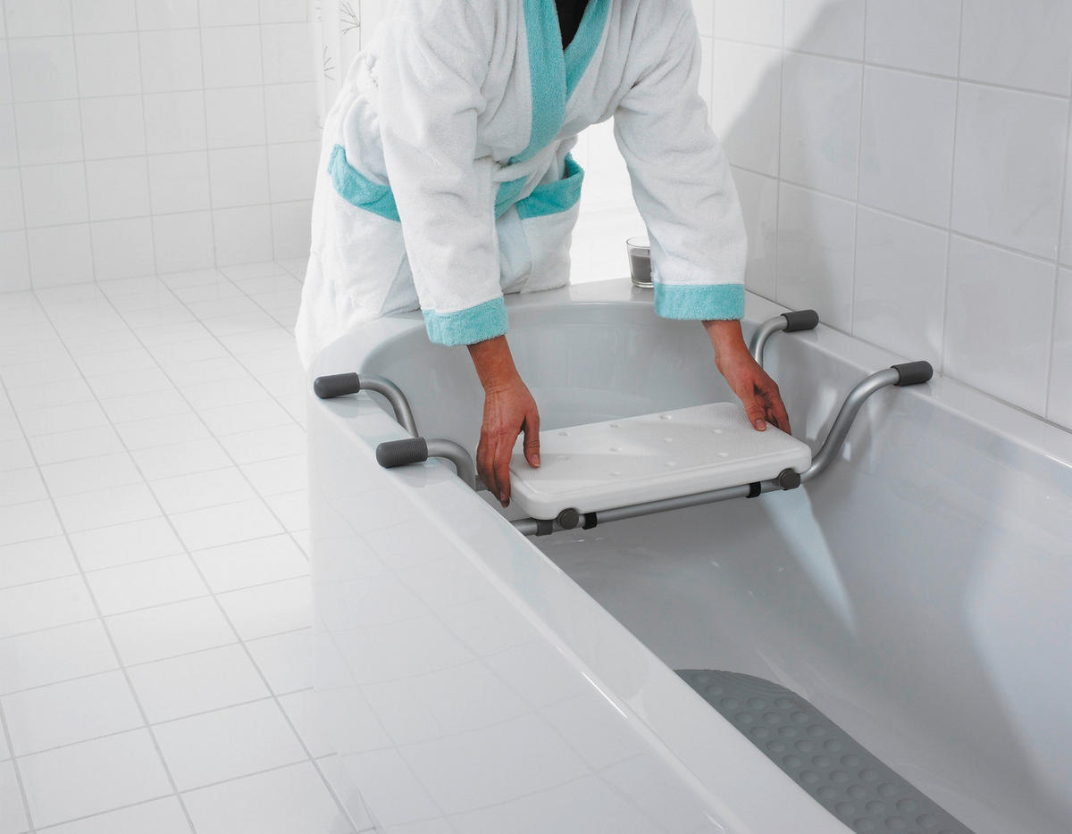 BADEWANNENEINSATZ  - Weiß, Basics, Kunststoff/Metall (78-83/22,3cm)
