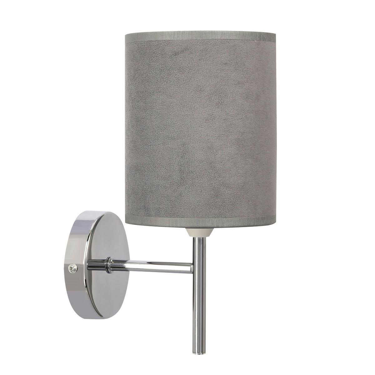 VÄGGLAMPA Yan 12/15/24 cm   - kromfärg/grafitfärgad, Klassisk, metall/plast (12/15/24cm)